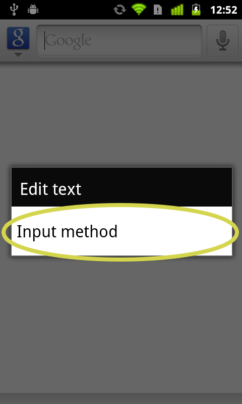 Tap and hold to bring up the context menu